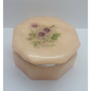Vintage Genuine Alabaster Hand Carved Made in Italy Hinged Trinket/Jewelry Box